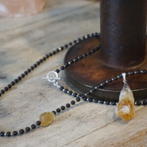 Citrine and Black Onyx Necklace