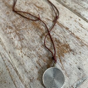 Leather Medallion Necklace