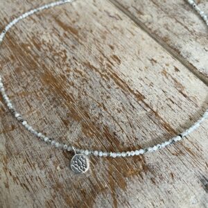 Moonstone Lotus Necklace