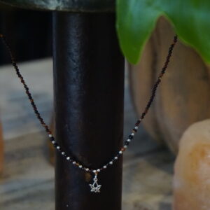 Agate Lotus Necklace