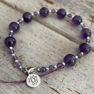 Amethyst Lotus Bracelet