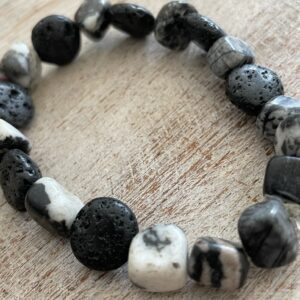 Black and White Stretch Bracelet