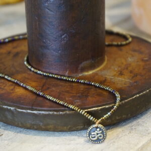 Brass OM Necklace