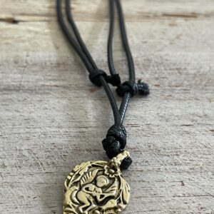 Musical Buddha Leather Necklace